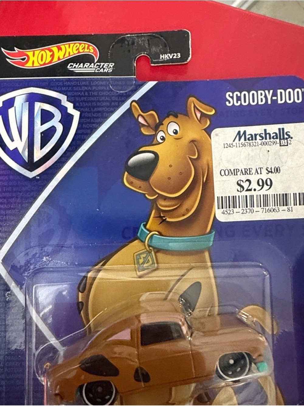 NWT Hot Wheels Scooby-Doo Brown Character Car